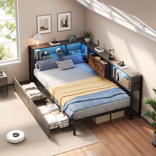 3ft single metal - storage, bed