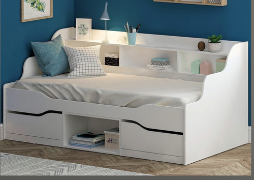 White single bed - white,