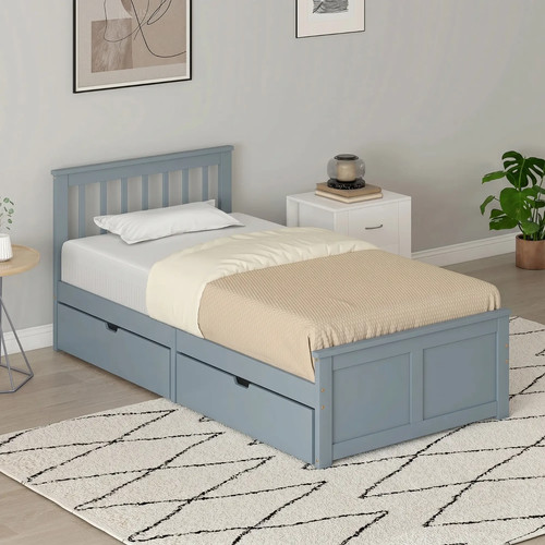 Pine storage bed - bed, 3ft