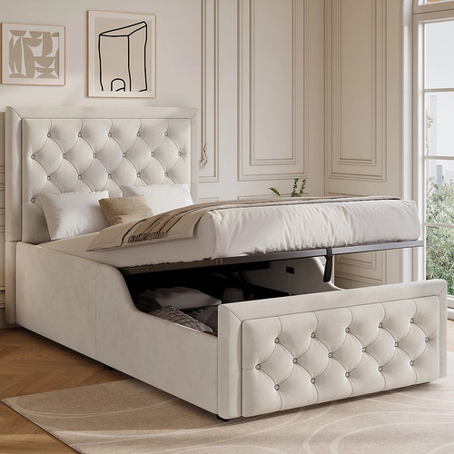 3ft single bed - single, hydraulic