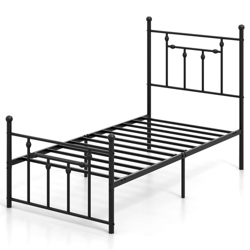 Single size metal bed - bed, frame