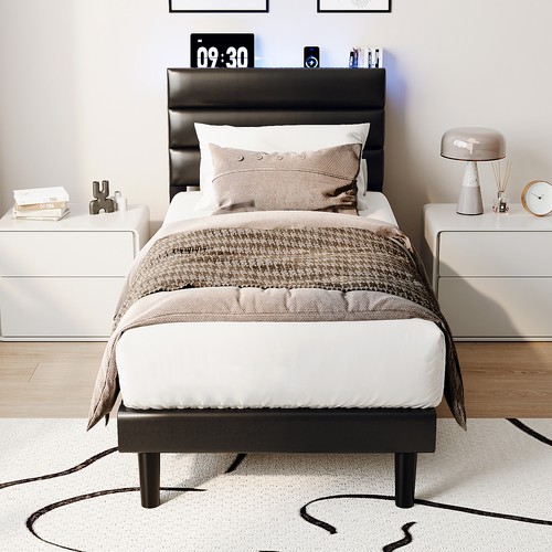 Bonnlo single bed frame - bed, with