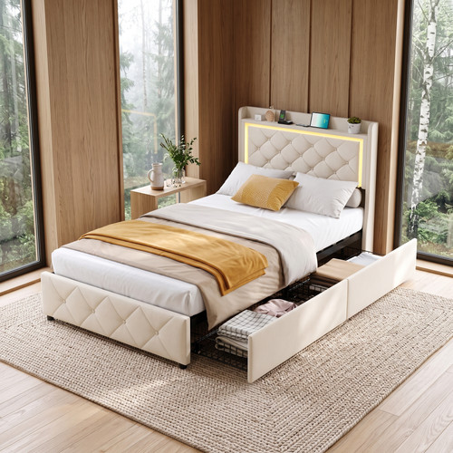 3ft single storage bed frame - storage,