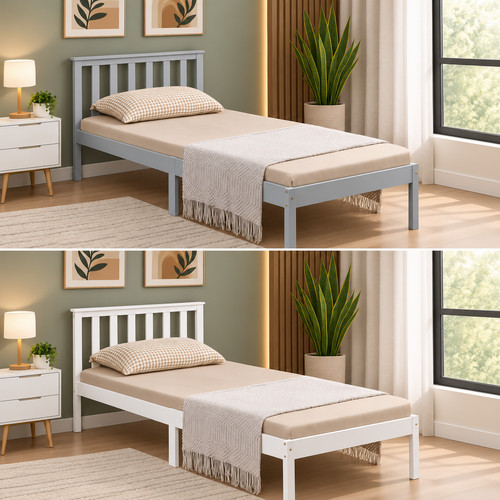 Single bed pine frame 3ft - single,