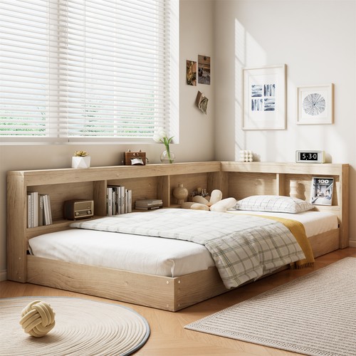 Wooden storage bed - bed, frame