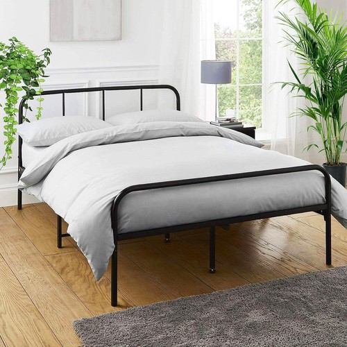 Single bed frame metal - metal, rounded