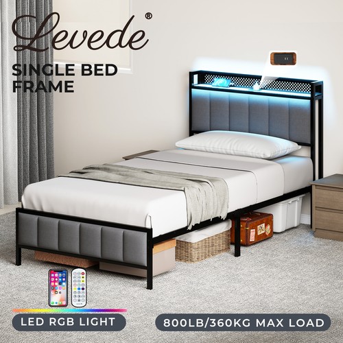 Levede single bed - levede, led