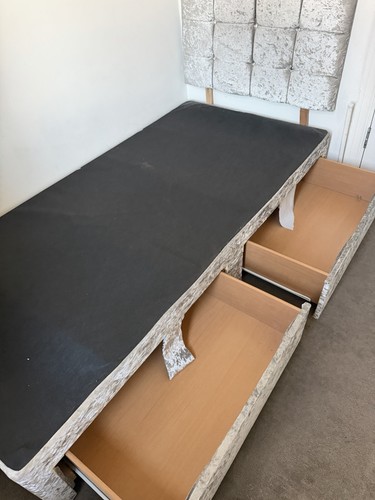 Single bed frame with - with, storage