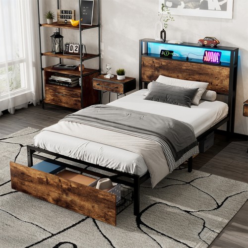 Single metal bed frame - single,