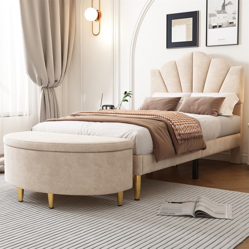 Single bed upholstered - single,