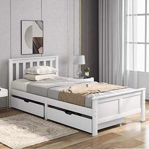Solid pine storage bed with - solid,