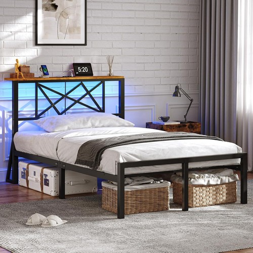 3ft single bed with - with, led