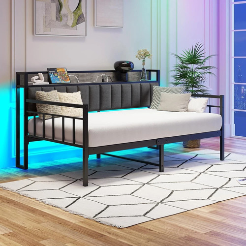 Single bed frame with storage - bed,