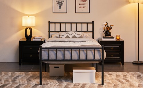 3ft single metal bed frame - metal,