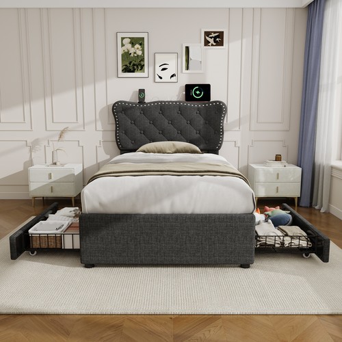 Single bed frame with - frame,