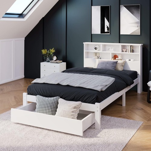 Single bed frame white 3ft - frame,,