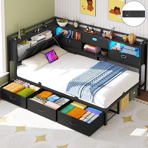 Stylish single 3ft bed - single,