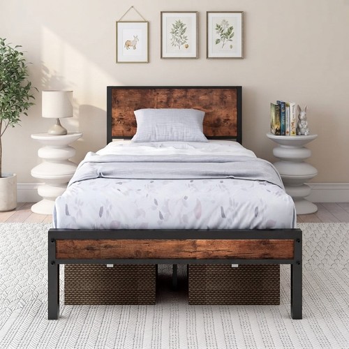 Elegant single bed frame with - bed,