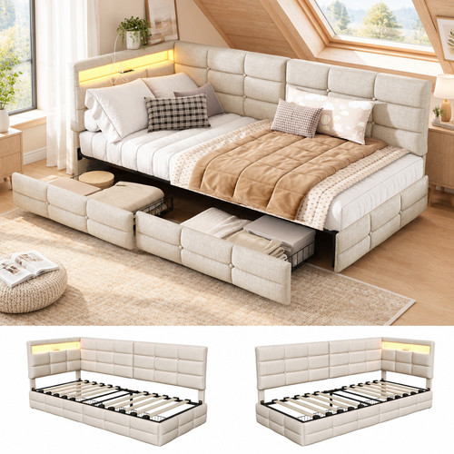 3ft single storage bed - single, frame
