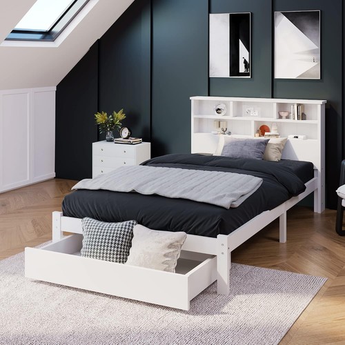 Single bed frame white - frame,,