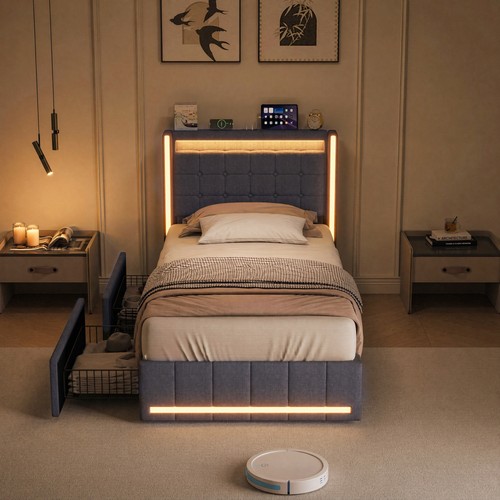 Upholstered bed frame 3ft - frame,