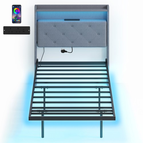 Homcom floating bed frame with - homcom,