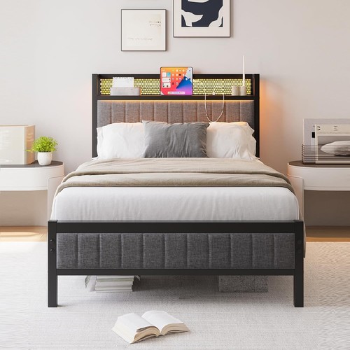 Single bed frame with - bed,