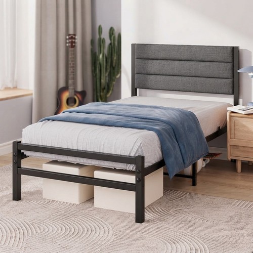 Elegant single bed frame - single, with